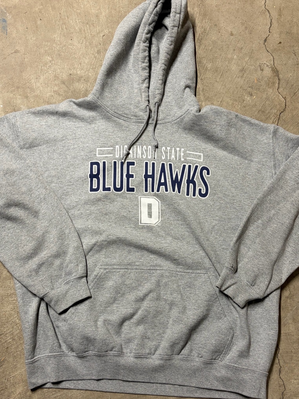 Gray "Blue Hawks" Pullover Hoodie